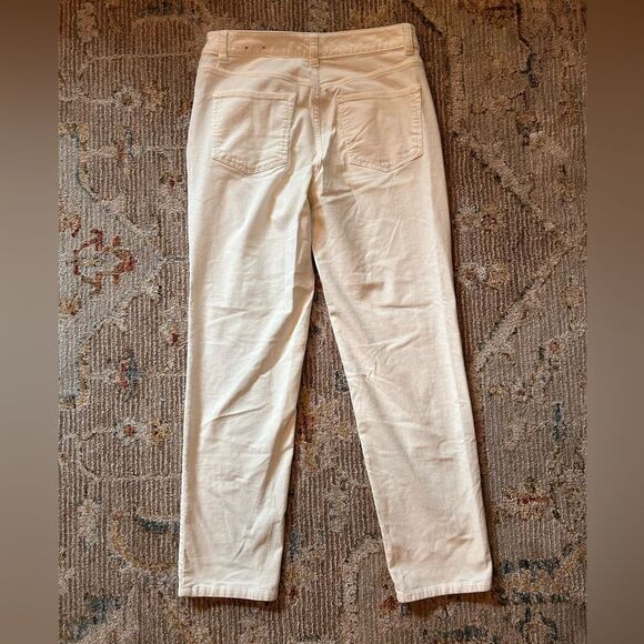 Talbots Women's Straight Leg Cream corduroy Jeans - Picture 7 of 8